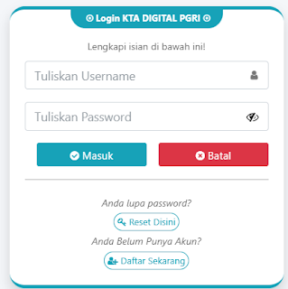 Register PGRI Kaimana - Persatuan Guru Republik Indonesia Cabang Kaimana
